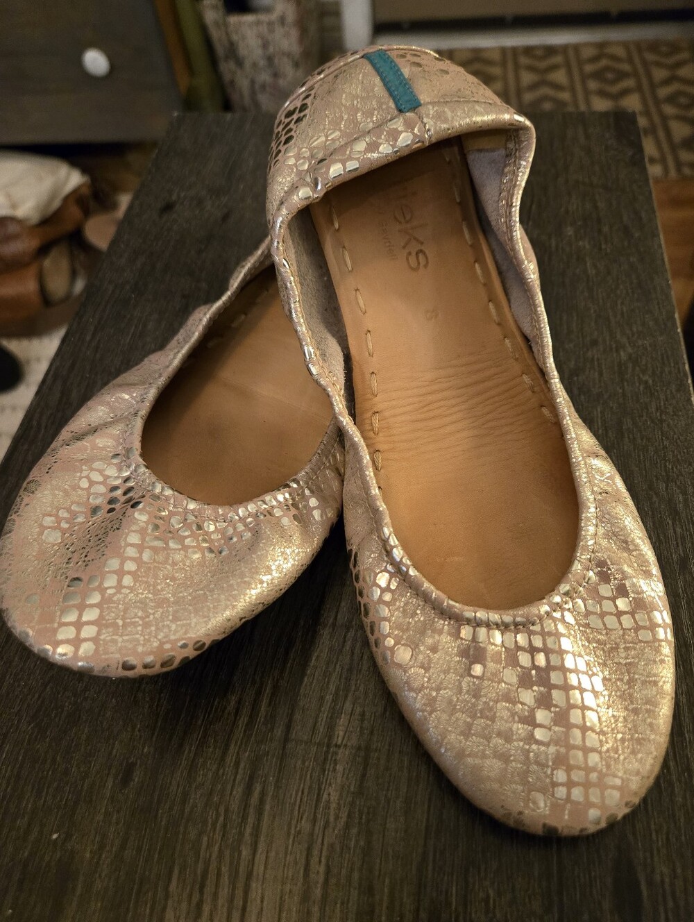 Tieks Romantic Blush foldable ballet flats Size 8